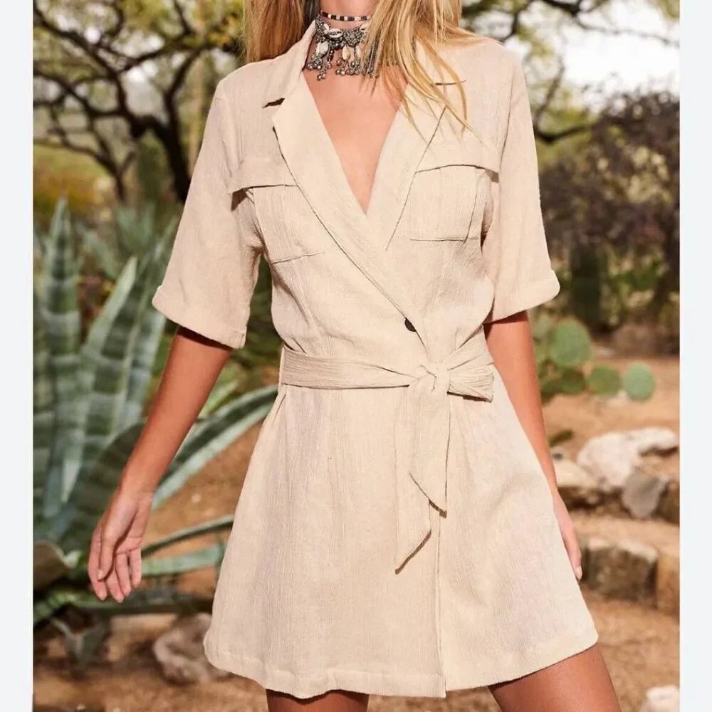 Free People Clementine Mini Wrap Dress